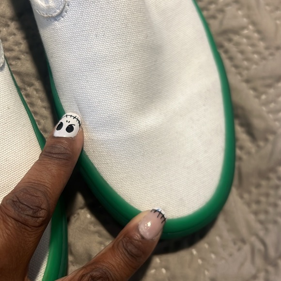 Vans white sneakers, very clean other then the two little spots. Wore once - Picture 2 of 4